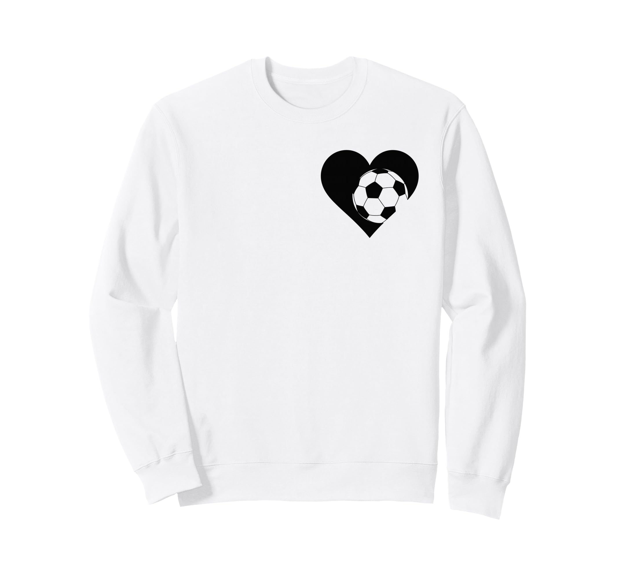 Soccer Love Heart Fans And Players Sweatshirt - Graphic Print for Adults - T-Shirt, Sweatshirt, Hoodie
