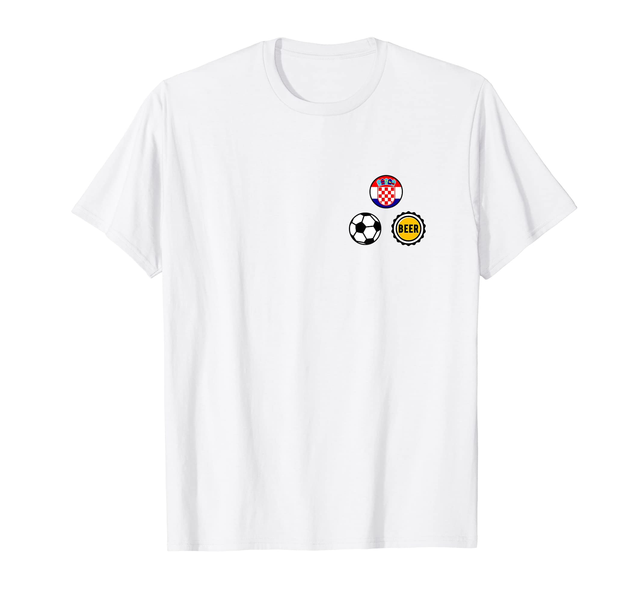 Croatia Flag Soccer Beer Pocket T-Shirt - Trendy Graphic for Adults - T-Shirt, Sweatshirt, Hoodie