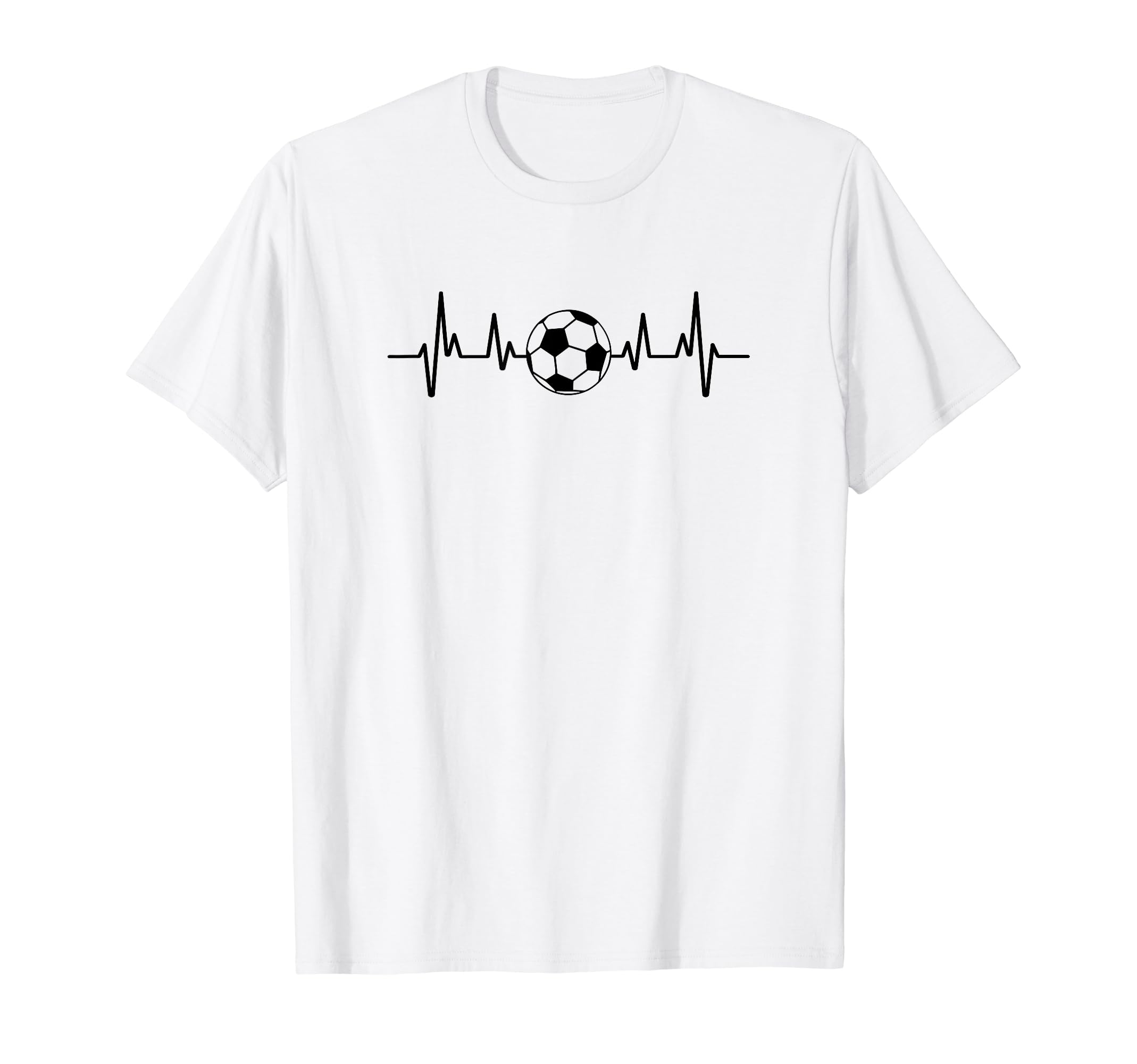 Soccer Heartbeat Sports Soccer Gift T-Shirt - Custom Art Print Unisex - T-Shirt, Sweatshirt, Hoodie