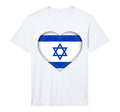 I Love Israel Israeli Flag Heart T-Shirt - Minimalist Print Men Women - T-Shirt, Sweatshirt, Hoodie
