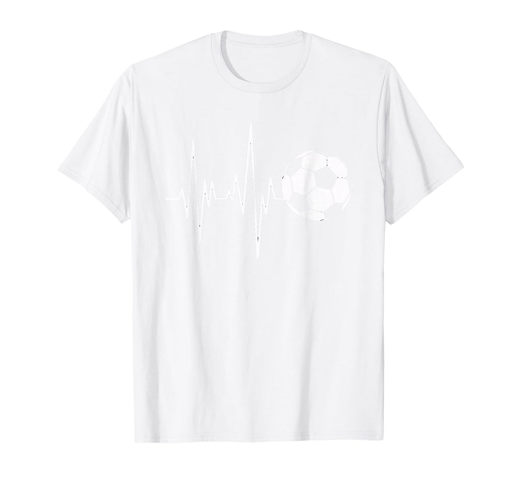 Soccer Heartbeat Ecg Ball Minimal T-Shirt - Fun Novelty Design Unisex - T-Shirt, Sweatshirt, Hoodie