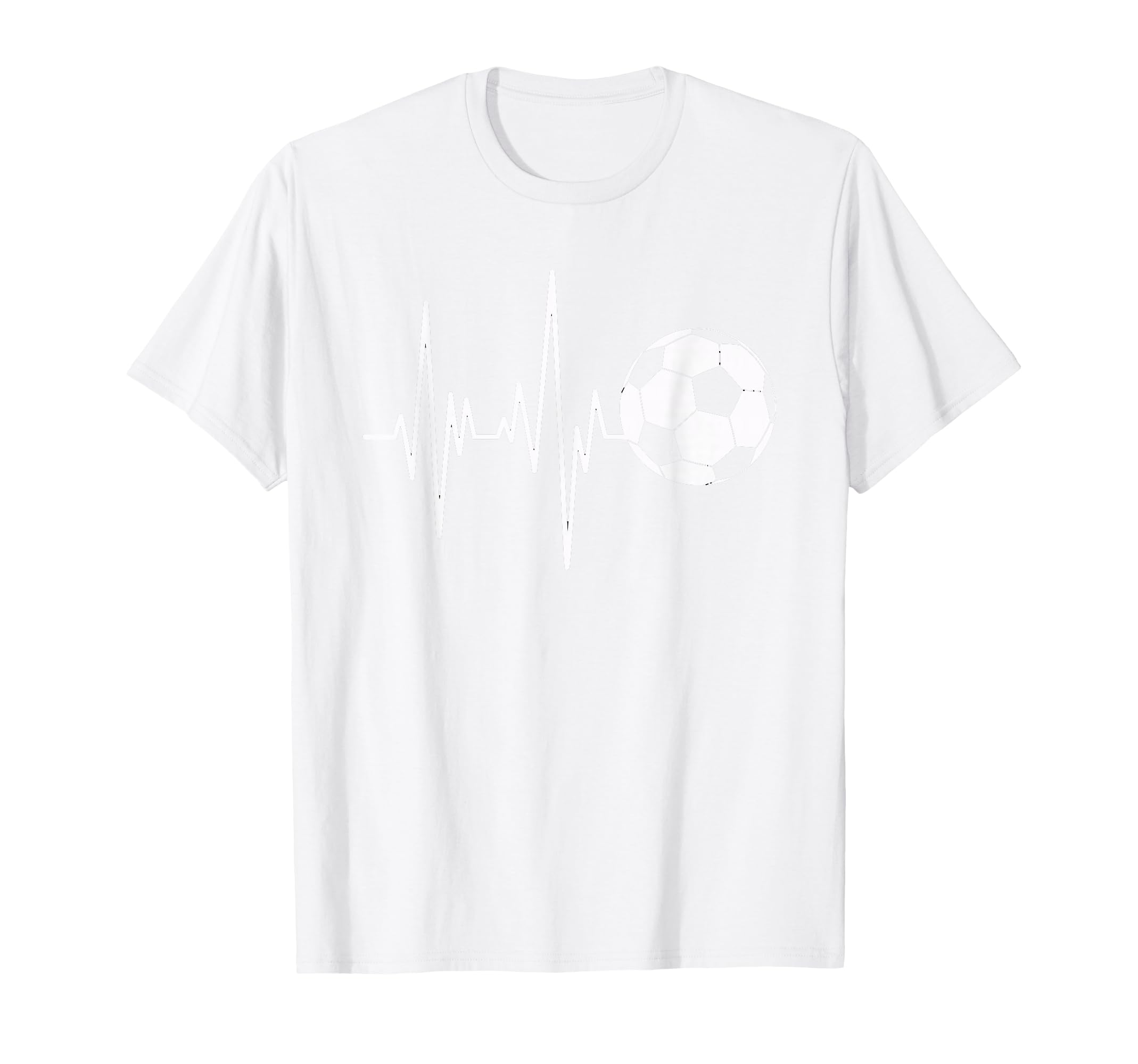 Soccer Heartbeat Ecg Ball Minimal T-Shirt - Fun Novelty Design Unisex - T-Shirt, Sweatshirt, Hoodie