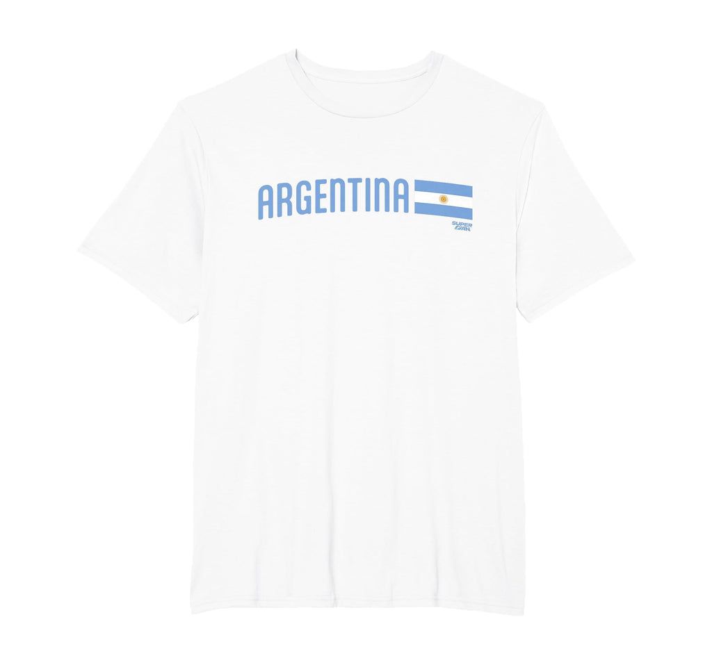 Superfan Argentina Minimal Flag Stripe T-Shirt - Aesthetic Graphic Unisex - T-Shirt, Sweatshirt, Hoodie