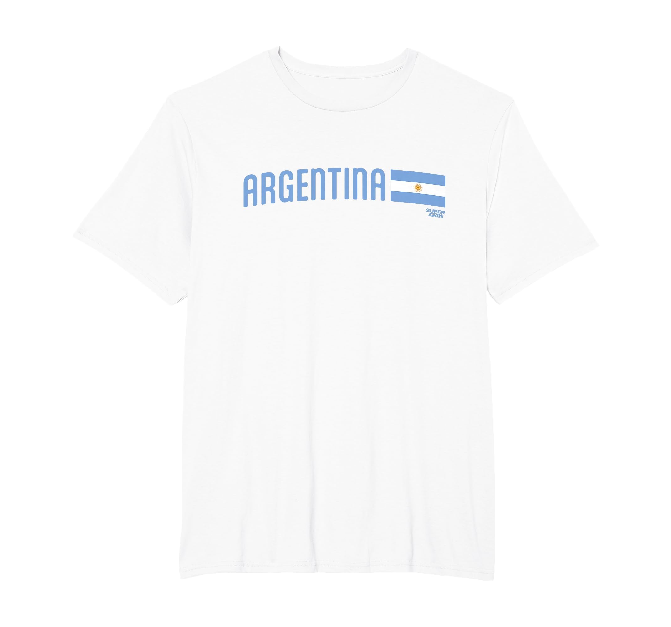 Superfan Argentina Minimal Flag Stripe T-Shirt - Aesthetic Graphic Unisex - T-Shirt, Sweatshirt, Hoodie