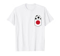 Soccer Ball Japan Flag Pocket Logo T-Shirt - Aesthetic Graphic for Adults - T-Shirt, Sweatshirt, Hoodie