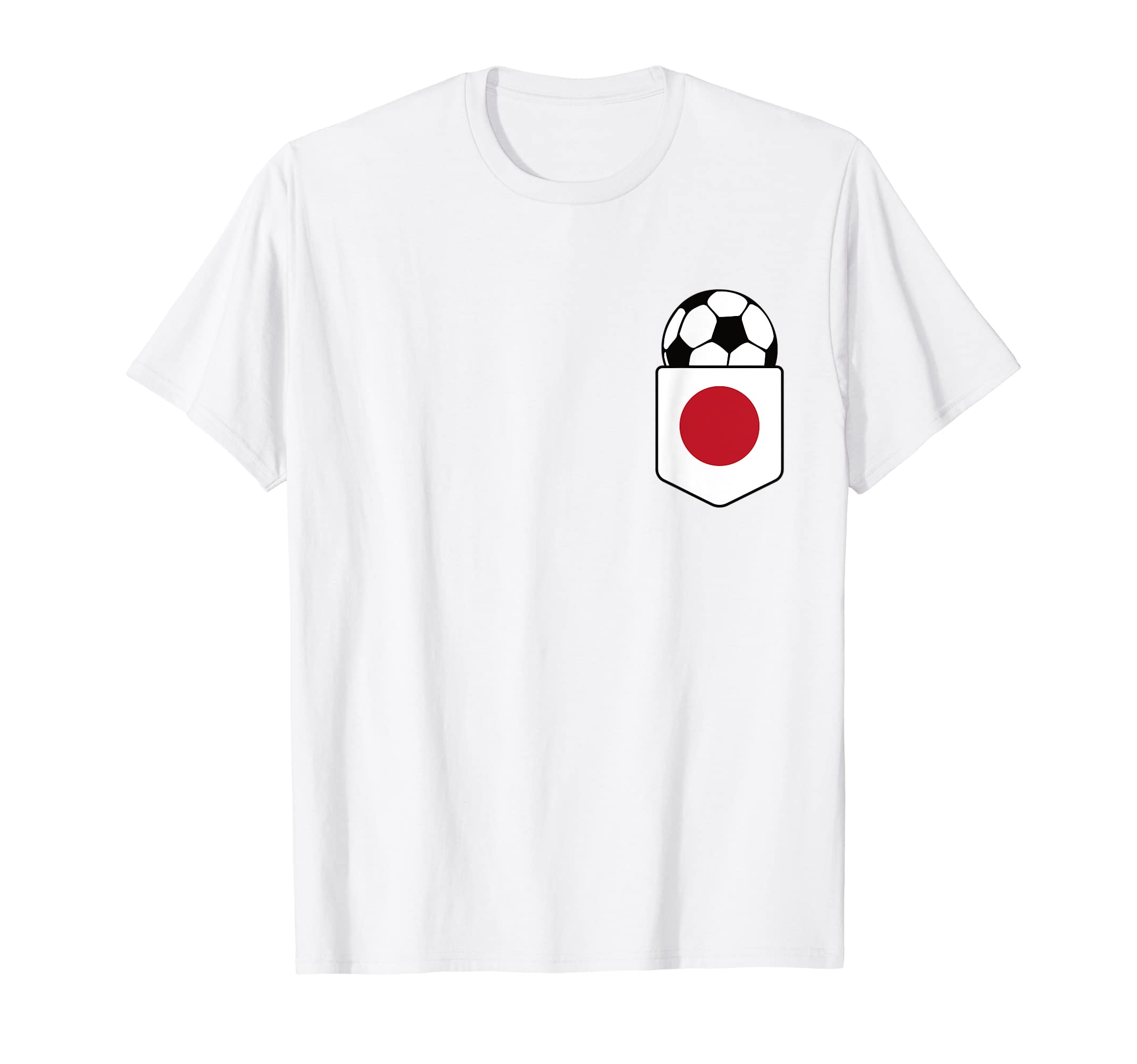 Soccer Ball Japan Flag Pocket Logo T-Shirt - Aesthetic Graphic for Adults - T-Shirt, Sweatshirt, Hoodie