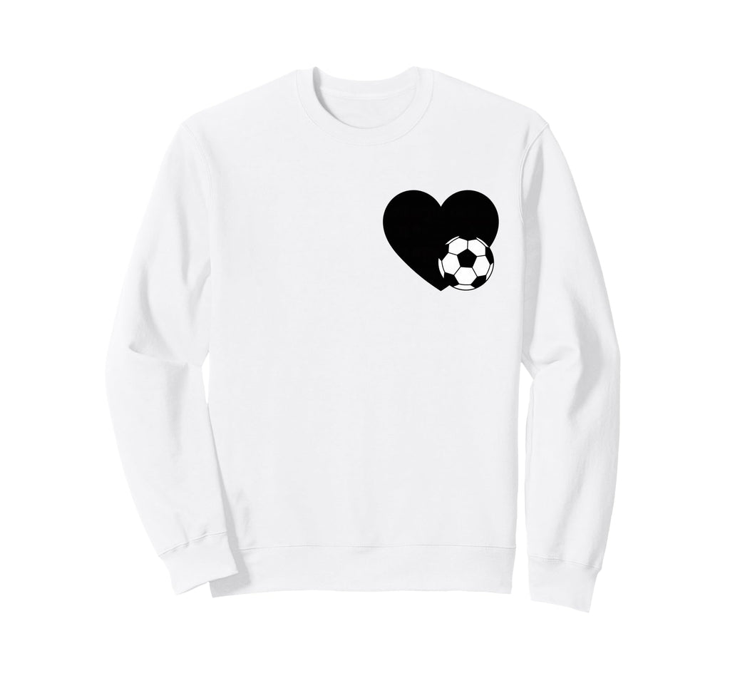 Soccer Love Heart Fans And Players Sweatshirt - Minimalist Print for Adults - T-Shirt, Sweatshirt, Hoodie