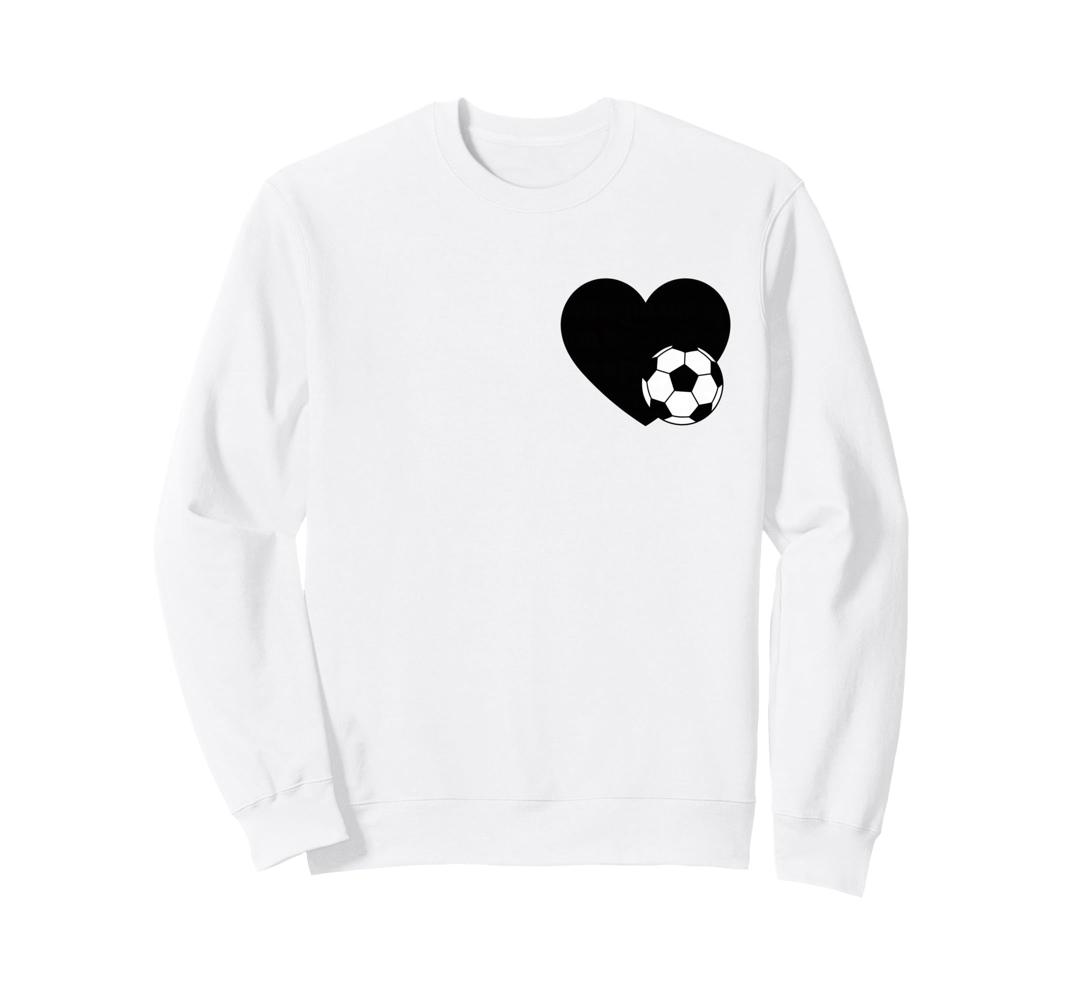 Soccer Love Heart Fans And Players Sweatshirt - Minimalist Print for Adults - T-Shirt, Sweatshirt, Hoodie