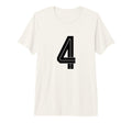 4 White Number 4 Sports Fan Soccer Tri T-Shirt - Unique Graphic Unisex - T-Shirt, Sweatshirt, Hoodie