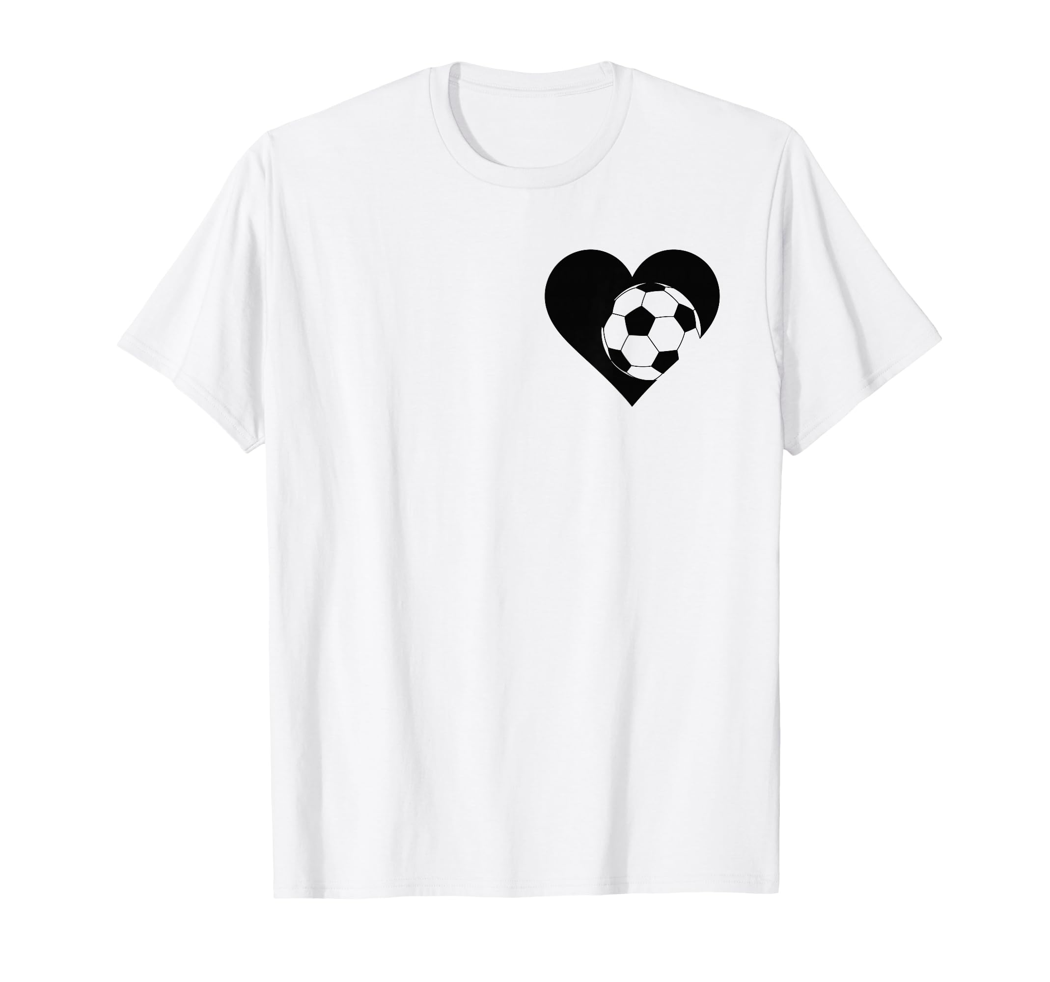 Soccer Love Heart Fans And Players T-Shirt - Graphic Print for Adults - T-Shirt, Sweatshirt, Hoodie