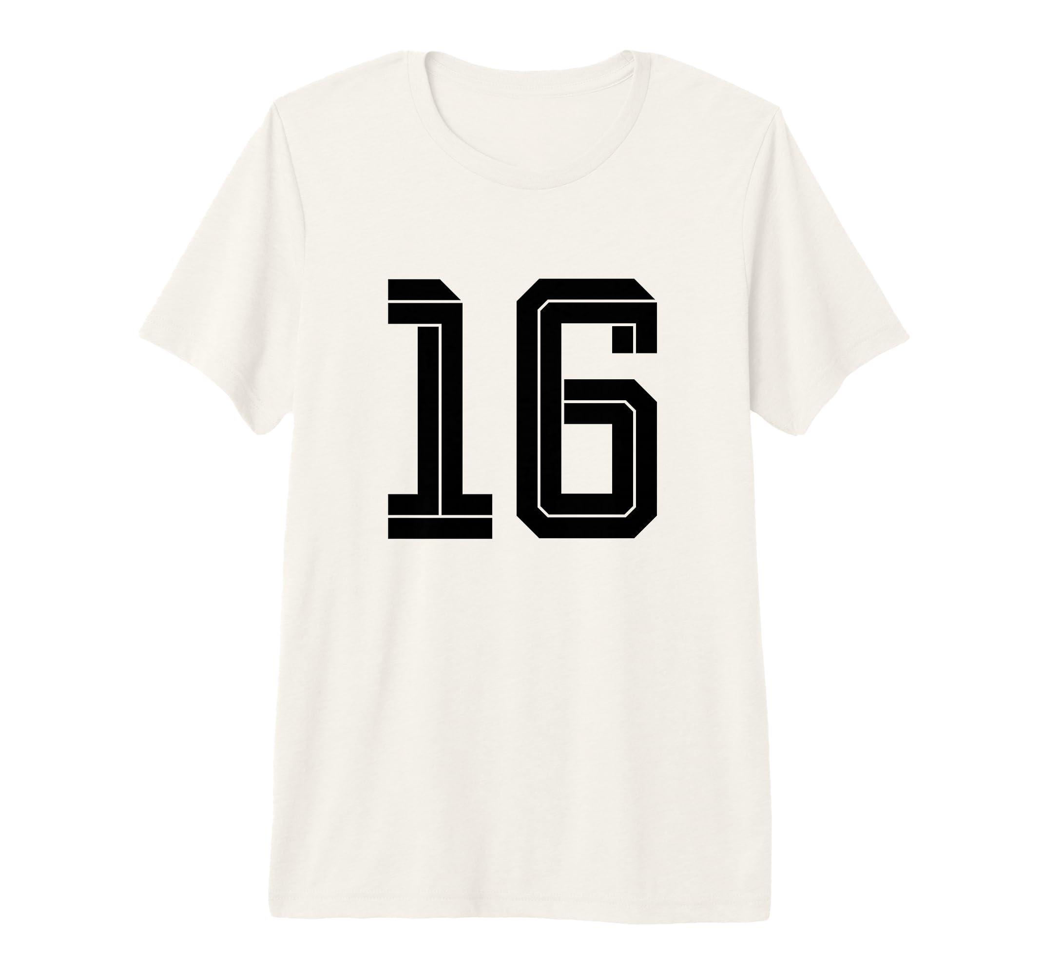 16 White Number 16 Sports Fan Soccer T-Shirt - Casual Everyday Wear Unisex - T-Shirt, Sweatshirt, Hoodie
