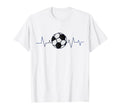 Soccer Heartbeat Lover Coach Player T-Shirt - Minimalist Print for Adults - T-Shirt, Sweatshirt, Hoodie