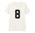 8 White Number 8 Sports Fan Soccer Tri T-Shirt - Graphic Print Men Women - T-Shirt, Sweatshirt, Hoodie