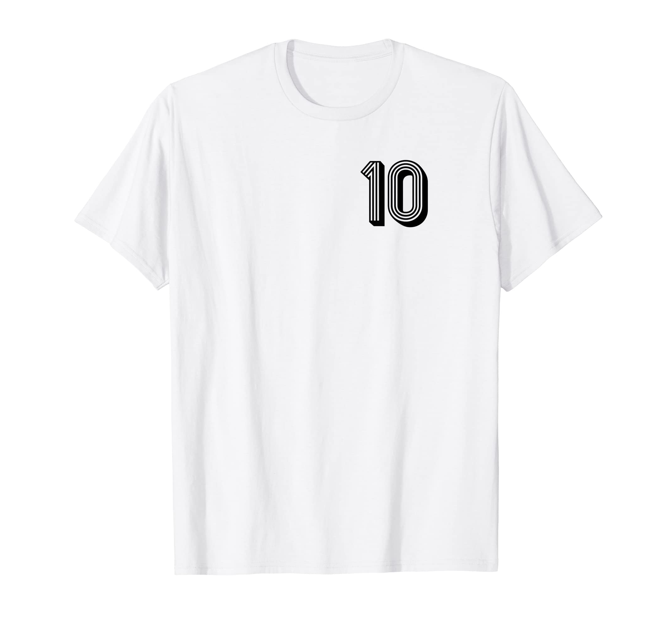 Football Soccer Number 10 Sport T-Shirt - Fun Novelty Design for Adults - T-Shirt, Sweatshirt, Hoodie