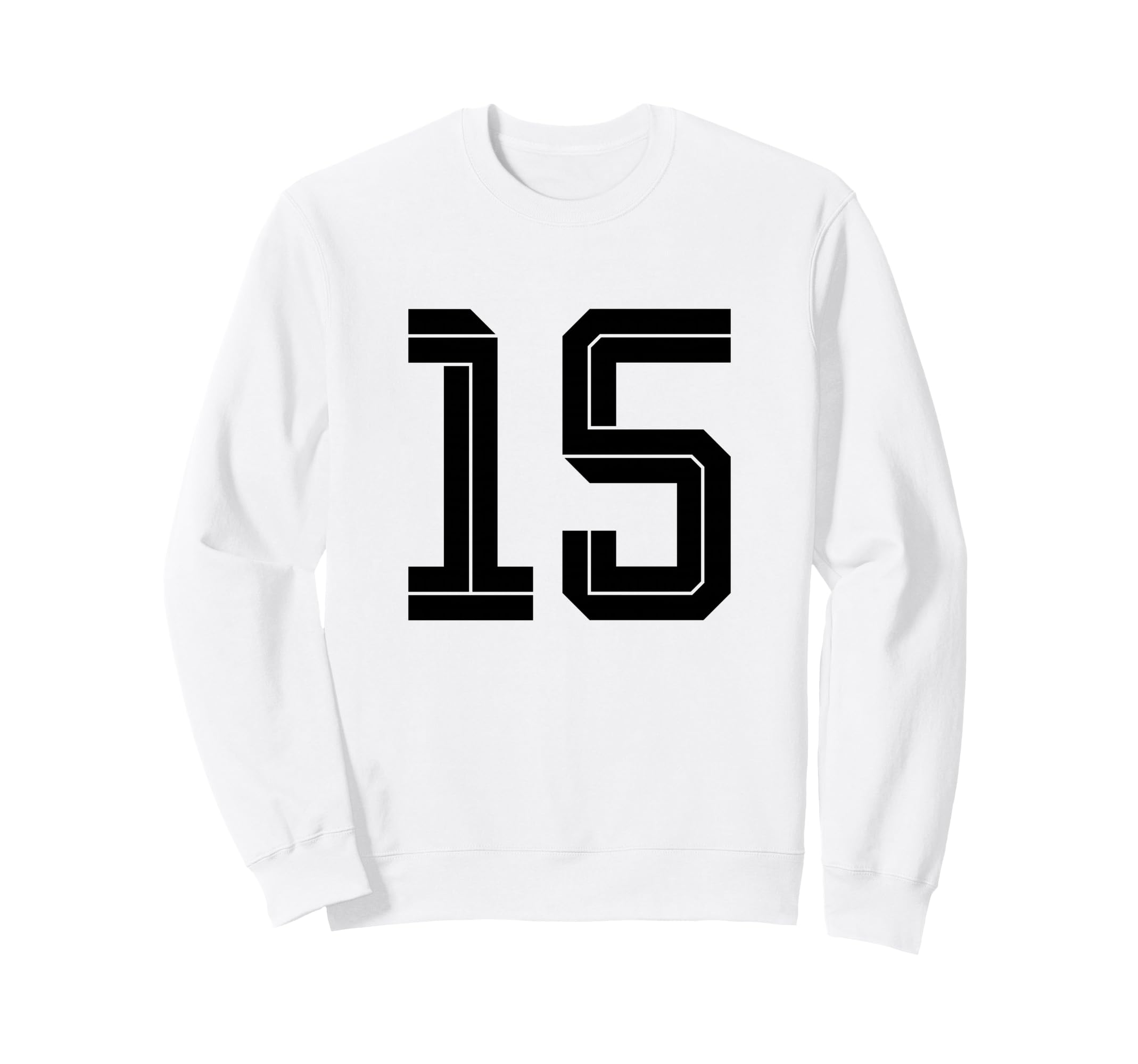 15 White Number 15 Sports Fan Sweatshirt - Custom Art Print for Adults - T-Shirt, Sweatshirt, Hoodie