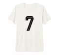 7 White Number 7 Sports Fan Soccer Tri T-Shirt - Graphic Print for Adults - T-Shirt, Sweatshirt, Hoodie