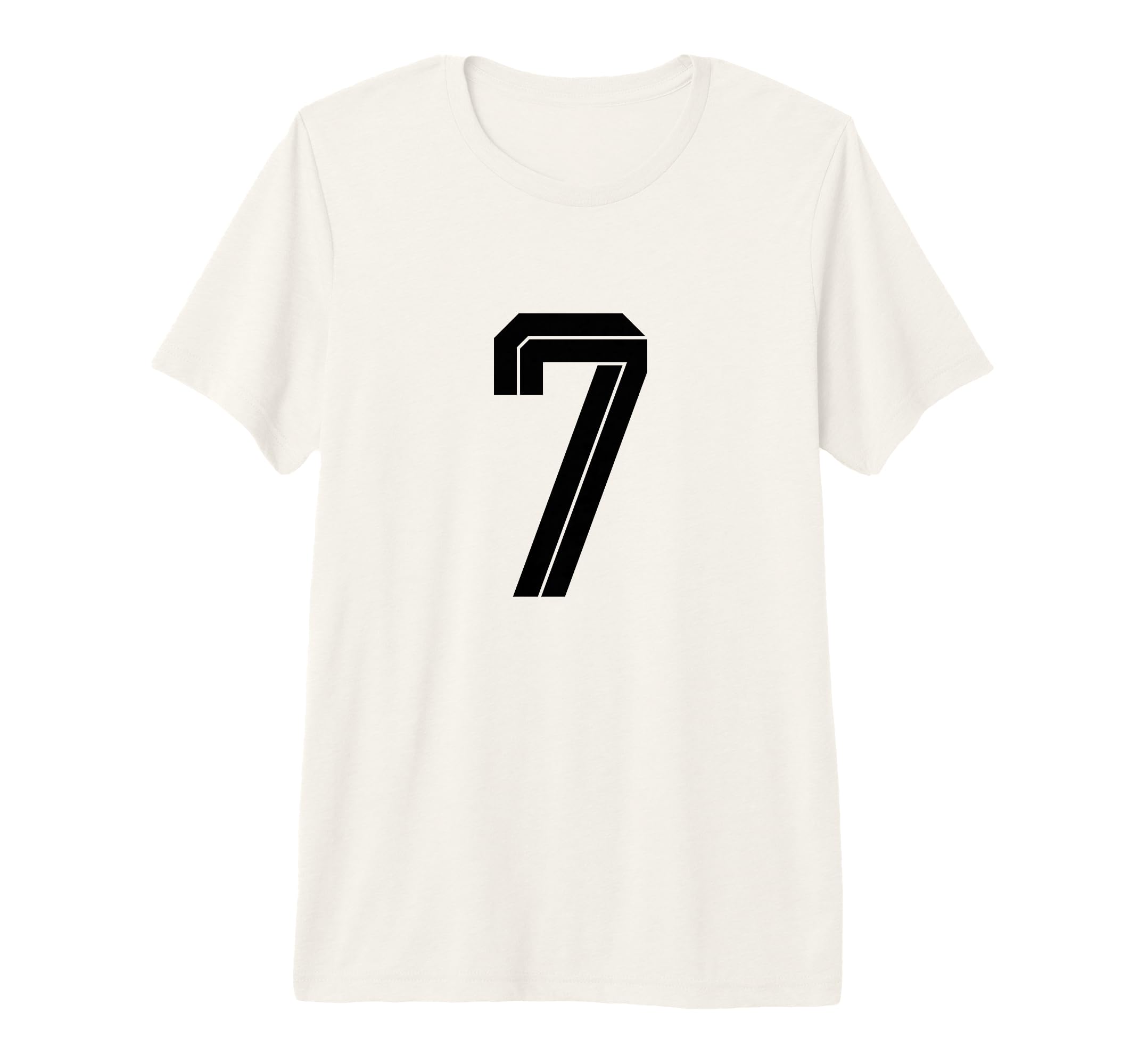 7 White Number 7 Sports Fan Soccer Tri T-Shirt - Graphic Print for Adults - T-Shirt, Sweatshirt, Hoodie