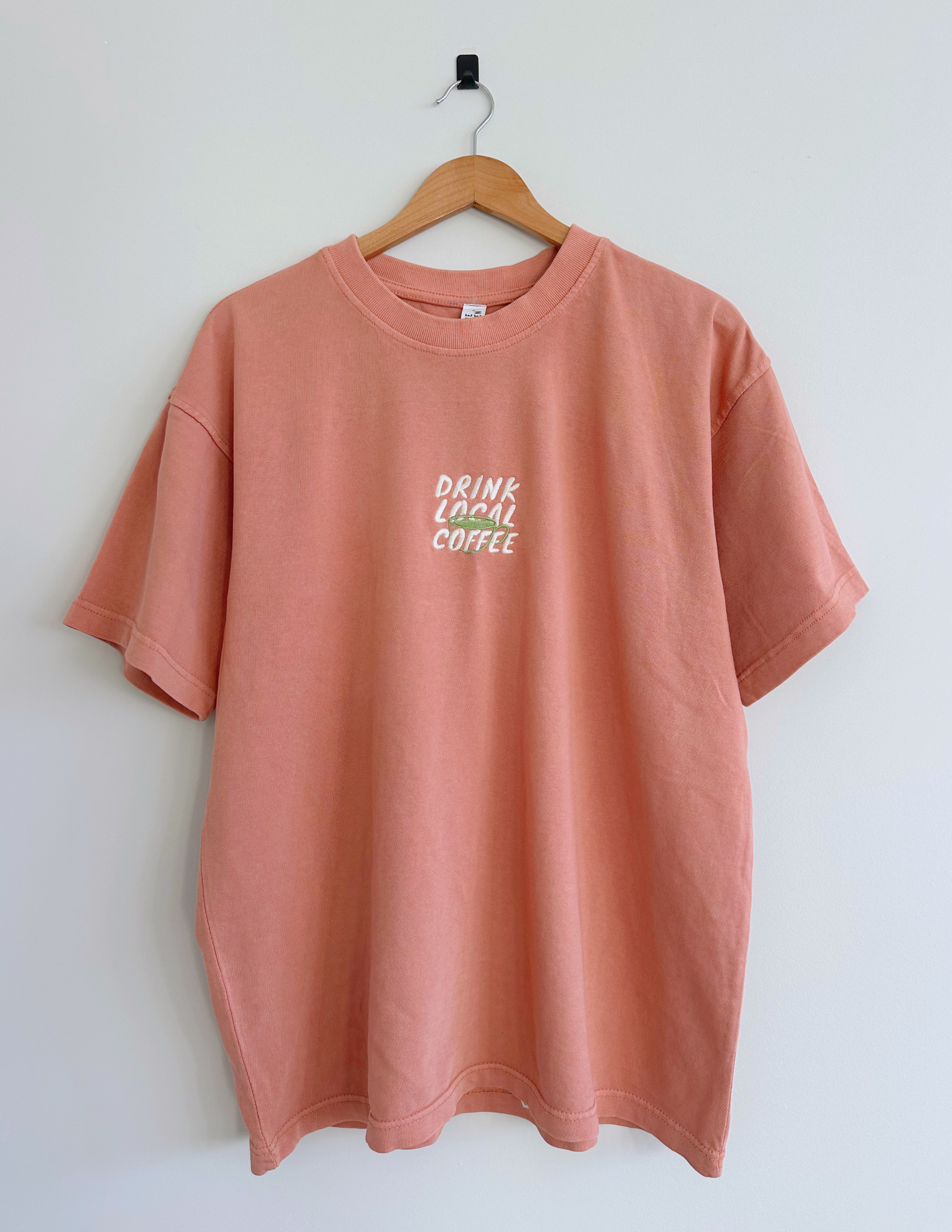 Drink Local Coffee Salmon - Adult & Kids T-Shirts, Sweatshirts & Hoodies apparel design preview 1