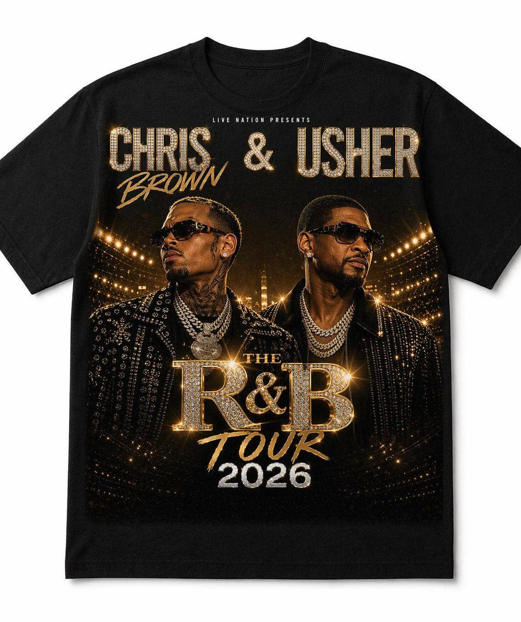 Chris Brown Usher R&B Tour 2026 Lux Concert - Adult & Kids T-Shirts, Sweatshirts & Hoodies apparel design preview 1