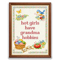 Hot Girls Have Grandma Hobbies Sticker Decal, Funny - Adult & Kids T-Shirts, Sweatshirts & Hoodies apparel design preview 1