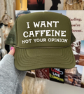 I Want Caffeine Not Your Opinion Foam Otto Trucker - Adult & Kids T-Shirts, Sweatshirts & Hoodies apparel design preview 1