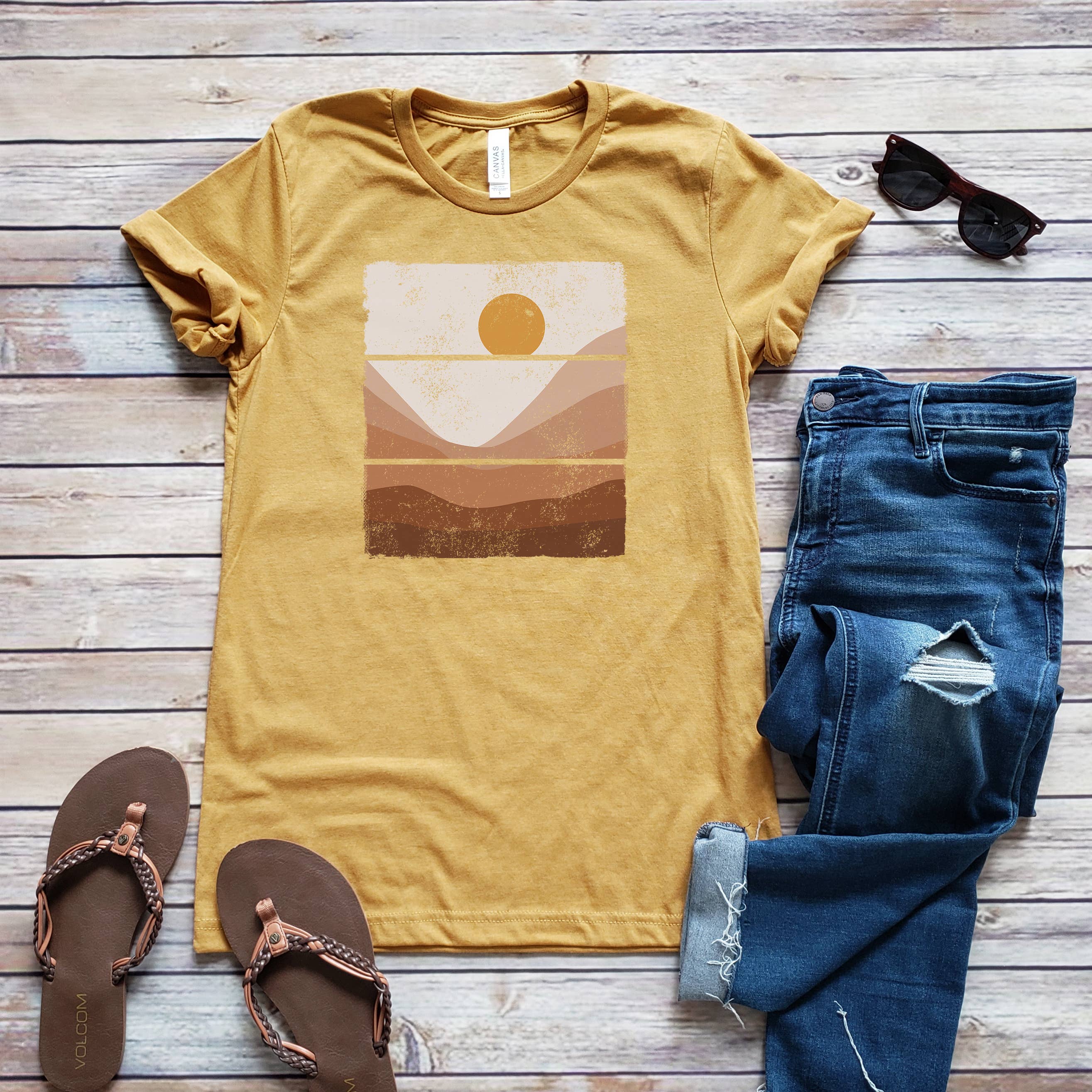 Desert Yellows Outdoor Sizes XS-2XL - Adult & Kids T-Shirts, Sweatshirts & Hoodies apparel design preview 1