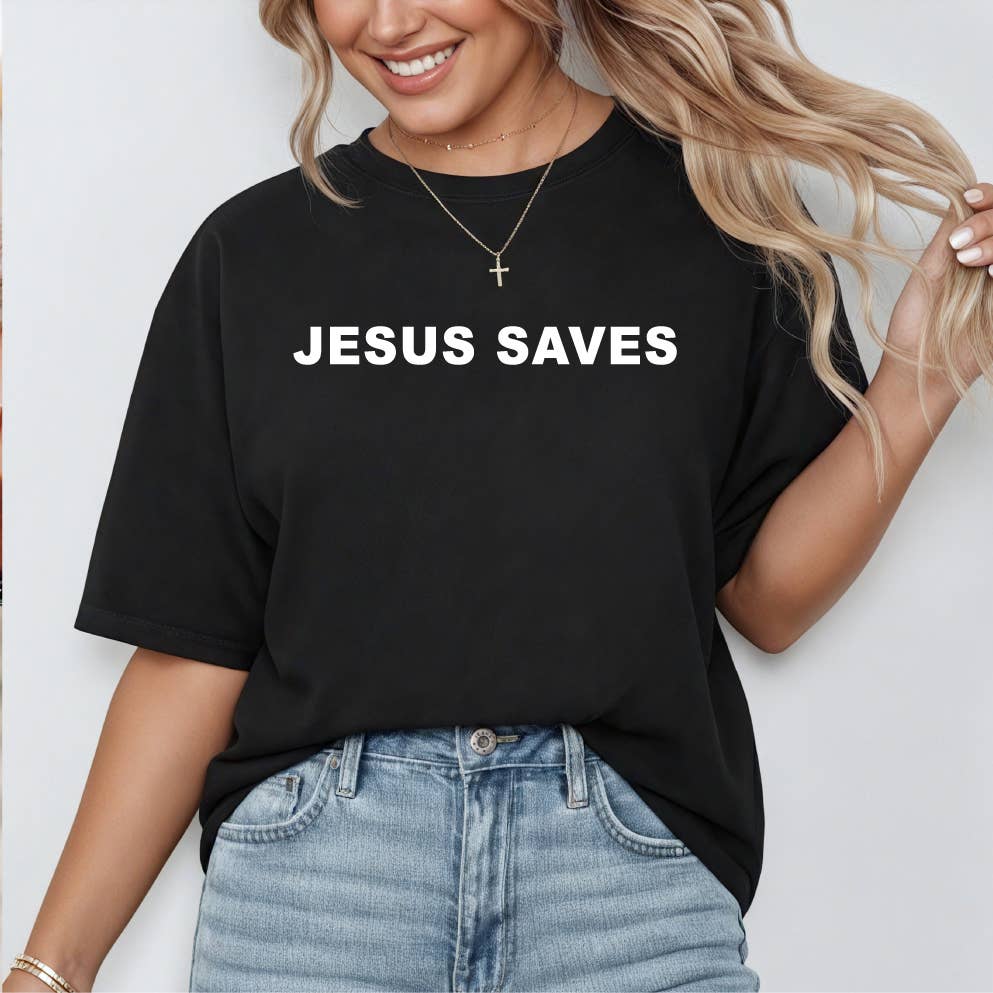 Jesus Saves Premium - Adult & Kids T-Shirts, Sweatshirts & Hoodies apparel design preview 1