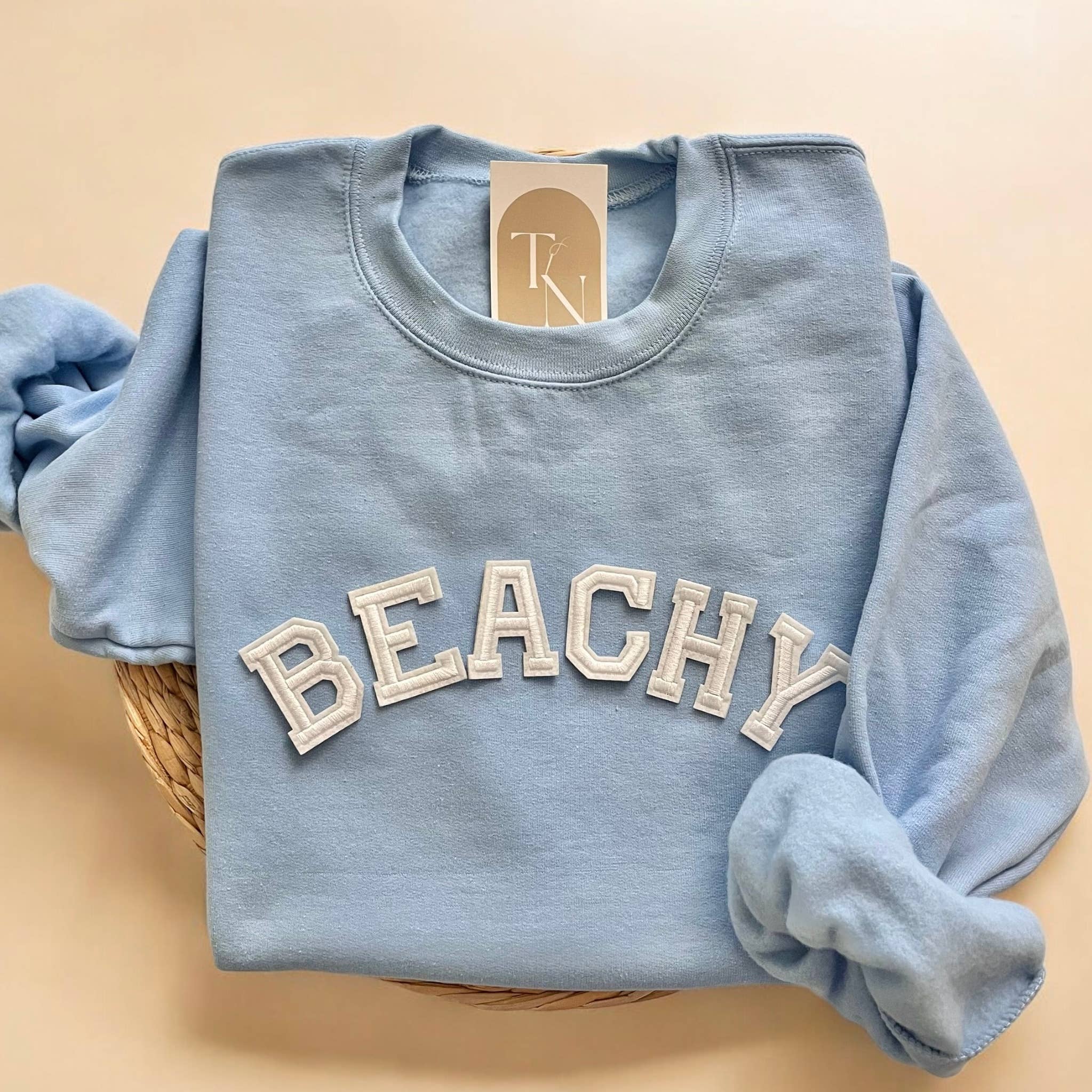 Beachy Crewneck Beach Sweater - Adult & Kids T-Shirts, Sweatshirts & Hoodies apparel design preview 1