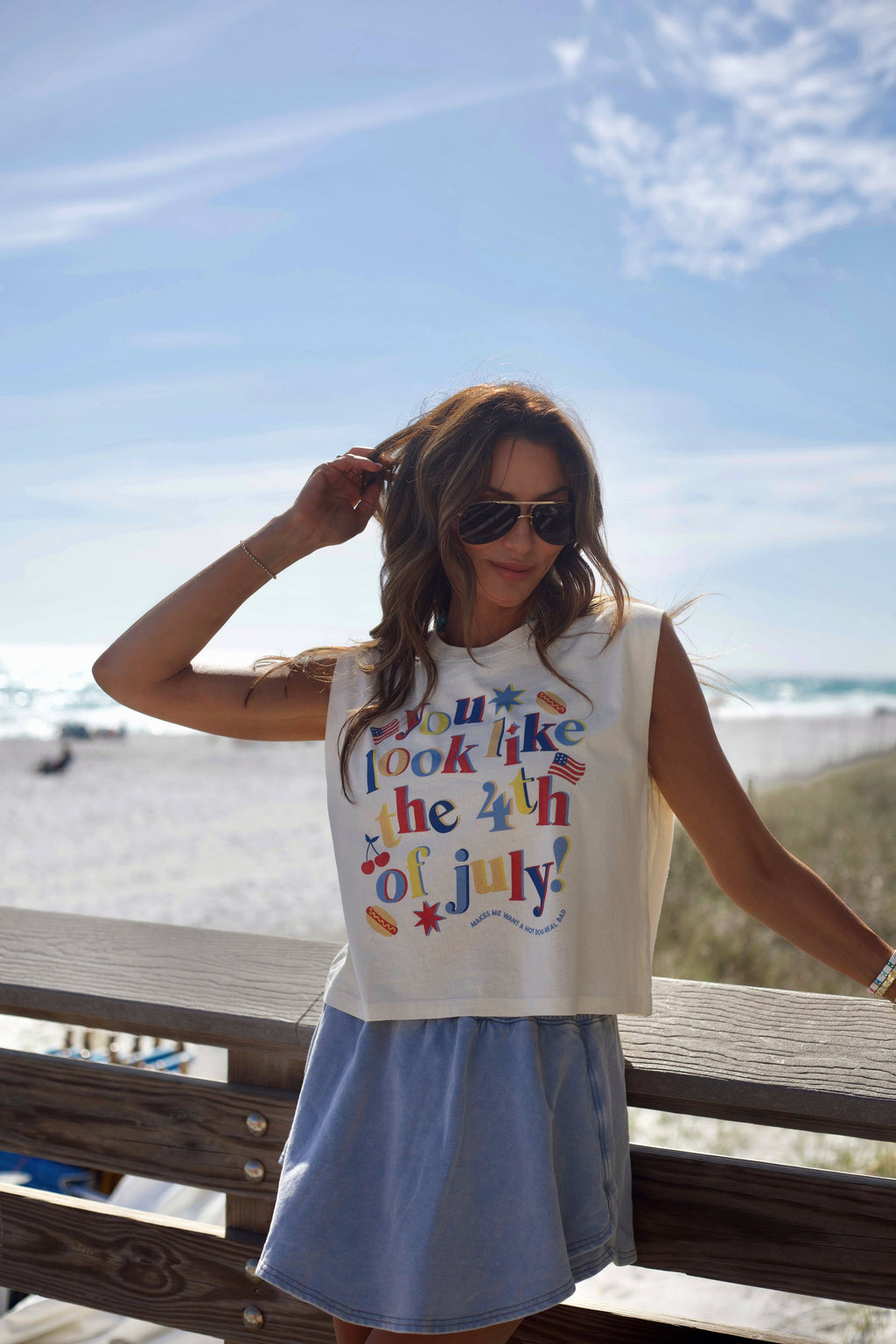 You Look Like the 4th of July Tank - Adult & Kids T-Shirts, Sweatshirts & Hoodies apparel design preview 1
