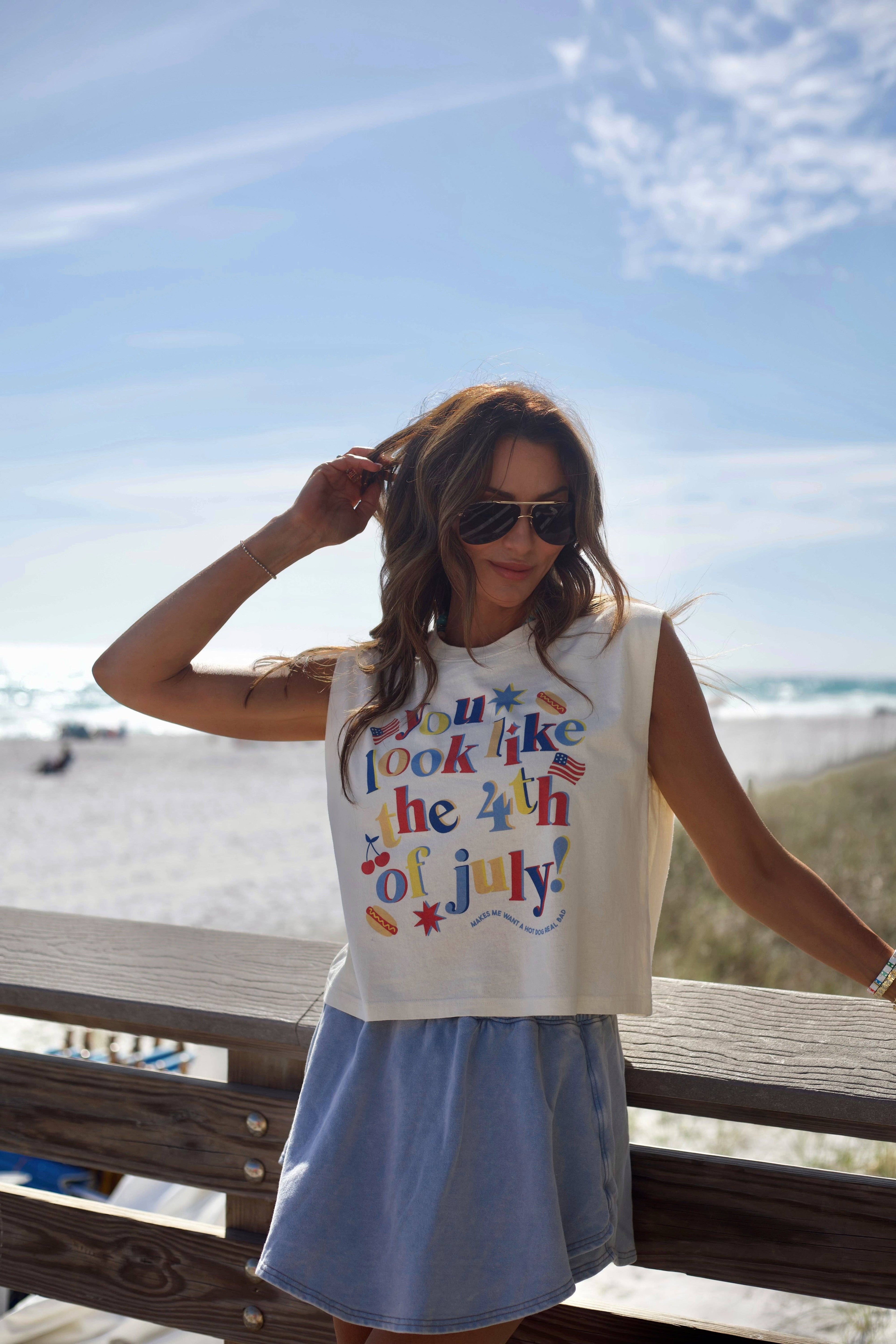You Look Like the 4th of July Tank - Adult & Kids T-Shirts, Sweatshirts & Hoodies apparel design preview 1