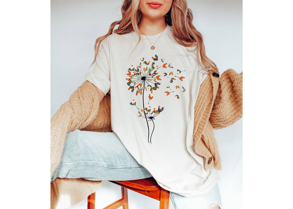 Dandelion Bird Graphic Vintage Style, - Adult & Kids T-Shirts, Sweatshirts & Hoodies apparel design preview 1