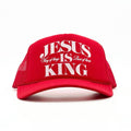 Jesus Is King Foam Trucker Red - Adult & Kids T-Shirts, Sweatshirts & Hoodies apparel design preview 1