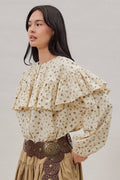 Cotton Floral Ruffle Yoke Prairie Blouse - Adult & Kids T-Shirts, Sweatshirts & Hoodies apparel design preview 1