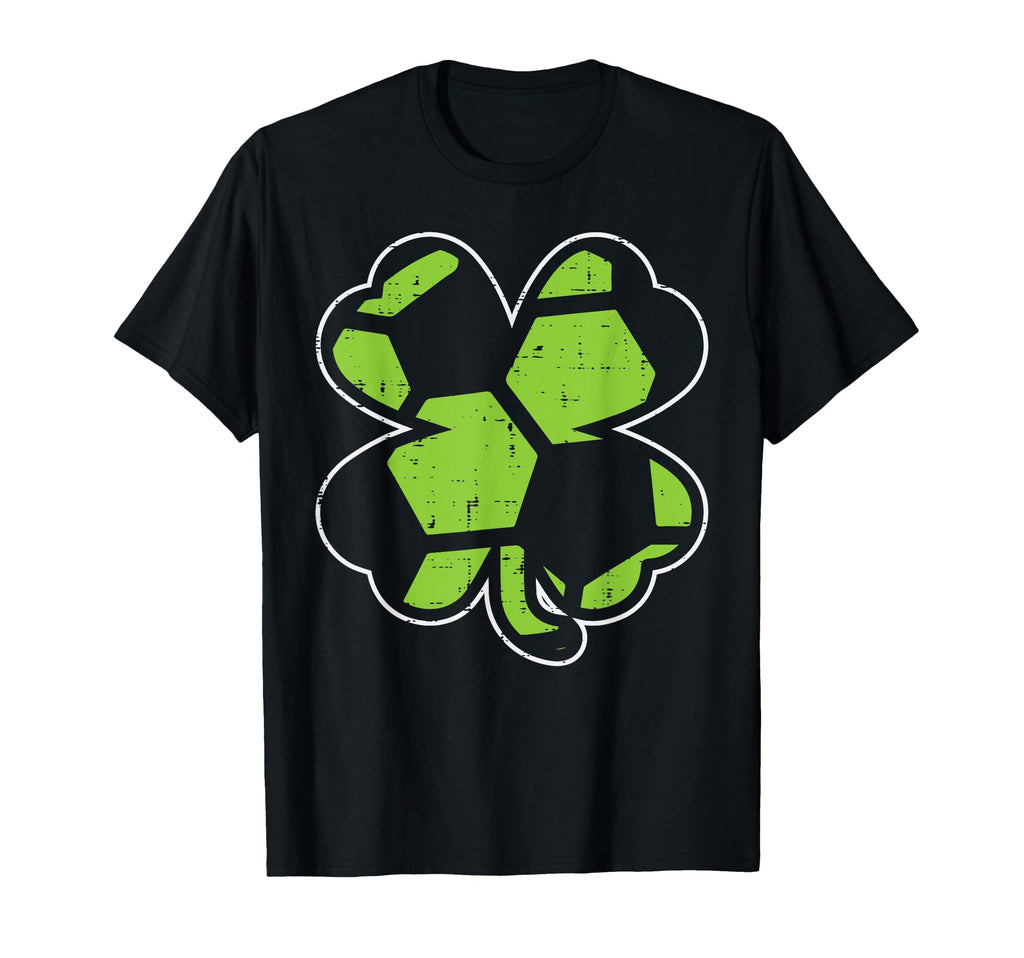 Soccer Shamrock Clover St Patricks T-Shirt - Custom Art Print Men Women - T-Shirt, Sweatshirt, Hoodie