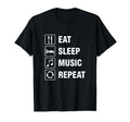 Eat Sleep Music Repeat T-Shirt - Fun Novelty Design Unisex - T-Shirt, Sweatshirt, Hoodie