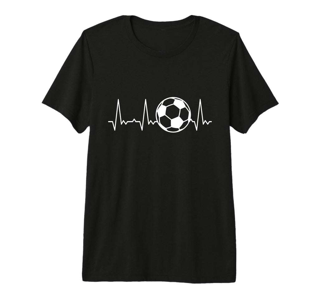 Heartbeat Soccer Ball Tri Blend T-Shirt - Minimalist Print Unisex - T-Shirt, Sweatshirt, Hoodie