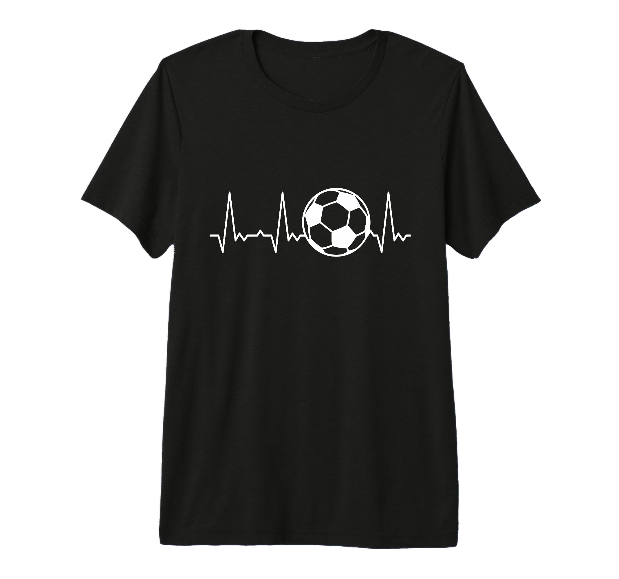 Heartbeat Soccer Ball Tri Blend T-Shirt - Minimalist Print Unisex - T-Shirt, Sweatshirt, Hoodie