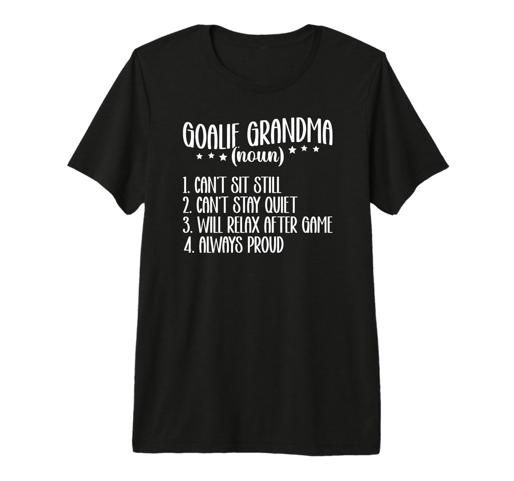 Hockey Goalie Grandma Definition T-Shirt - Minimalist Print for Adults - T-Shirt, Sweatshirt, Hoodie