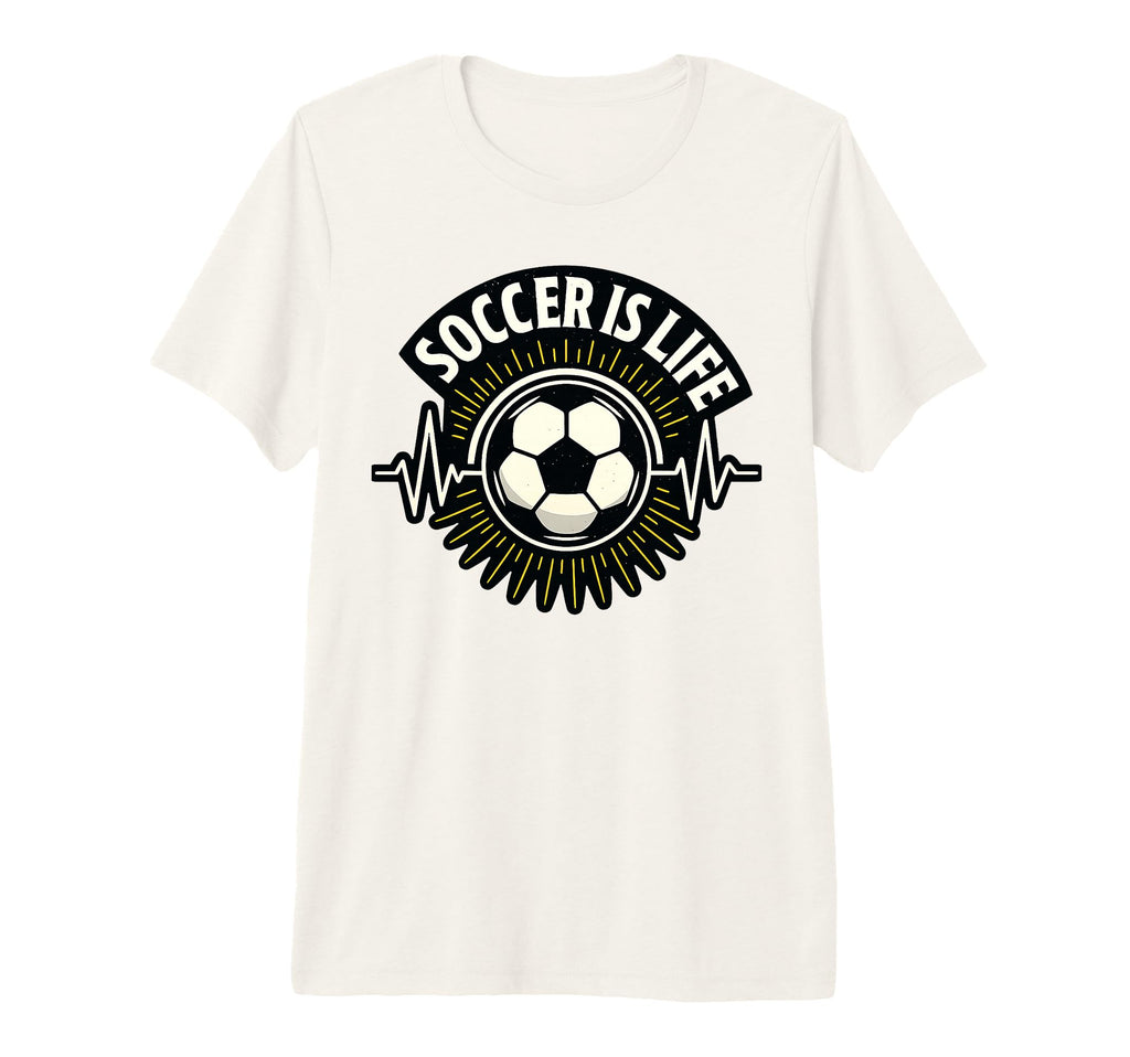 Soccer Is Life Pulse Sports Art Tri Blend T-Shirt - Graphic Print Unisex - T-Shirt, Sweatshirt, Hoodie