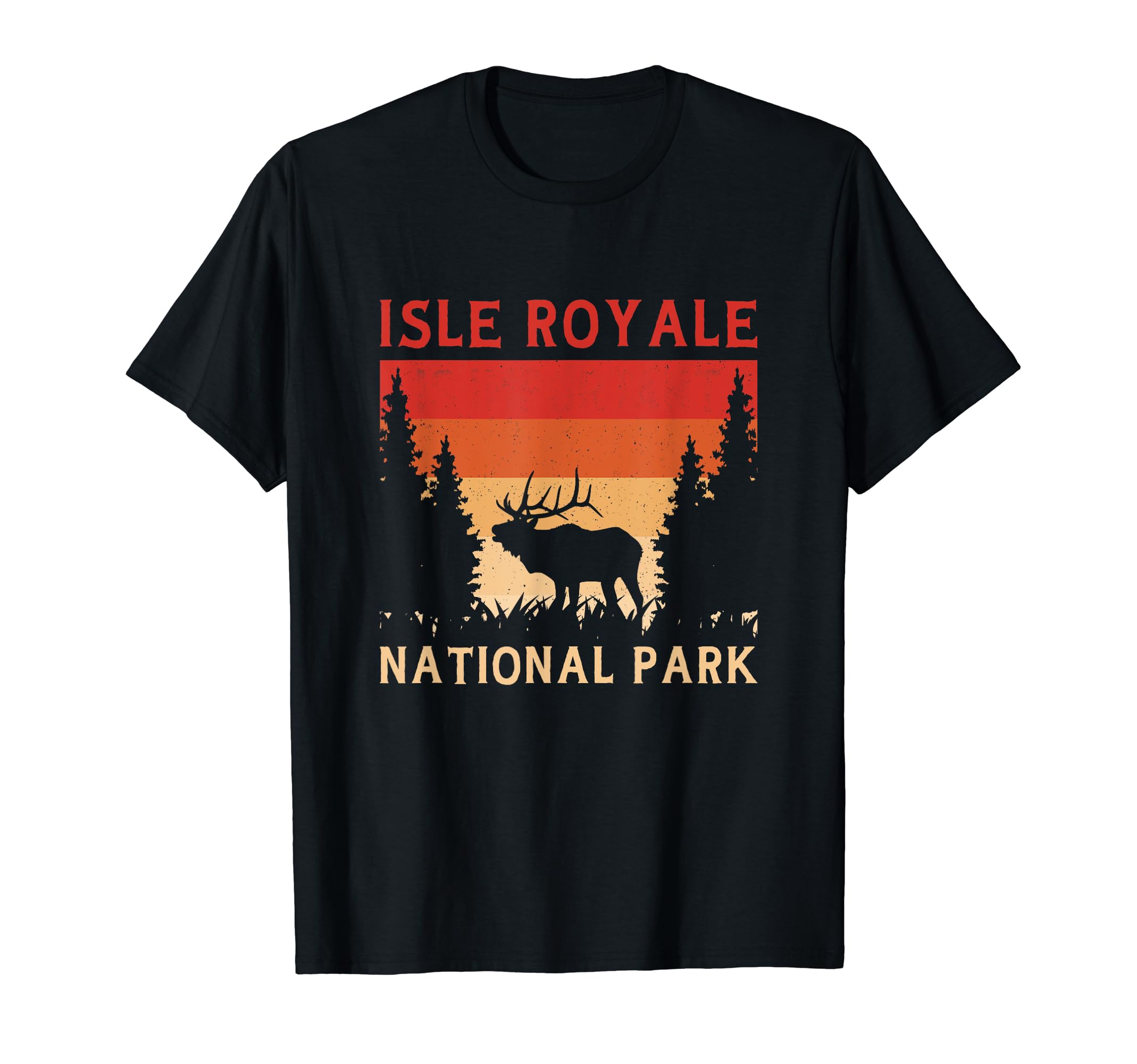 Sunset Moose Isle Royale National Park T-Shirt - Fun Novelty Design Unisex - T-Shirt, Sweatshirt, Hoodie