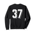 Number 37 Backside 80S 90S Team Sweatshirt - Trendy Graphic Men Women - T-Shirt, Sweatshirt, Hoodie