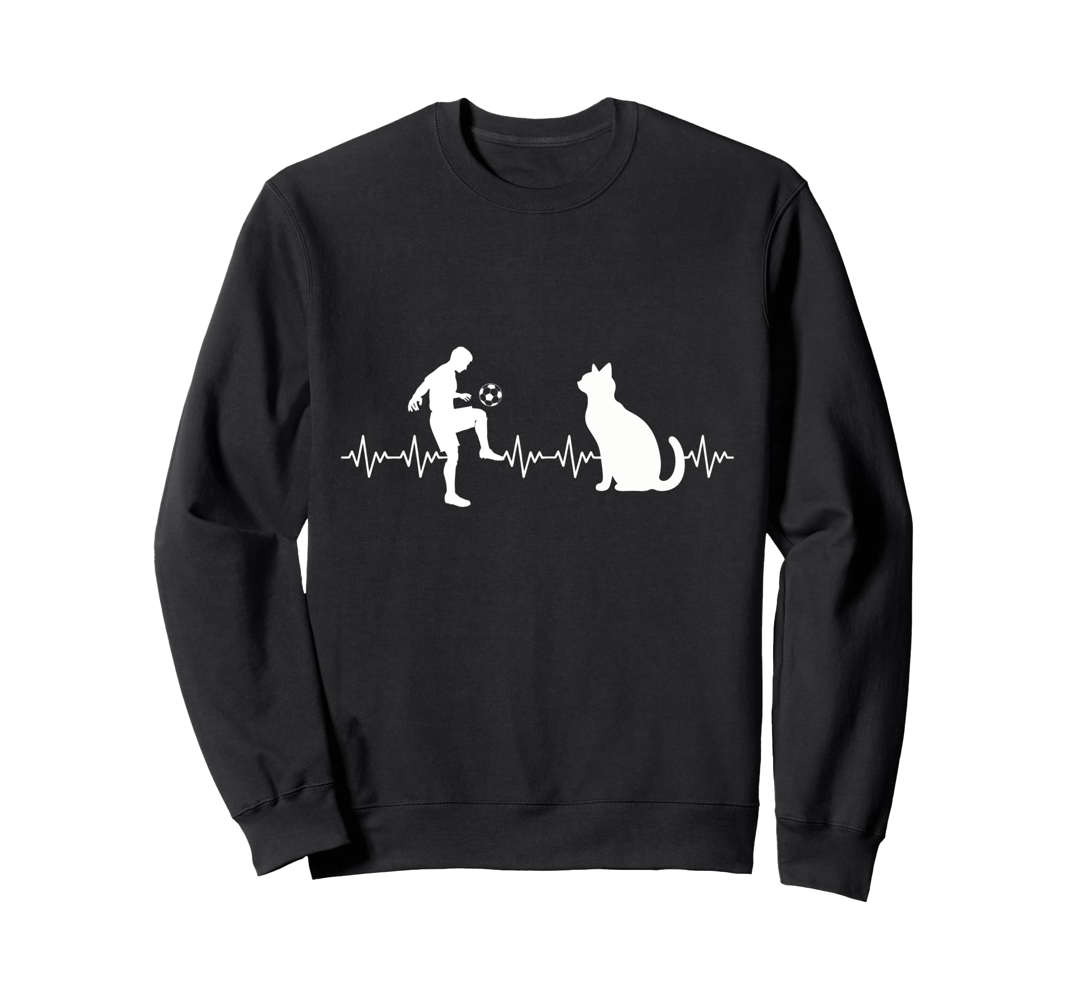Cat Lover Soccer Player Coach Sweatshirt - Aesthetic Graphic for Adults - T-Shirt, Sweatshirt, Hoodie