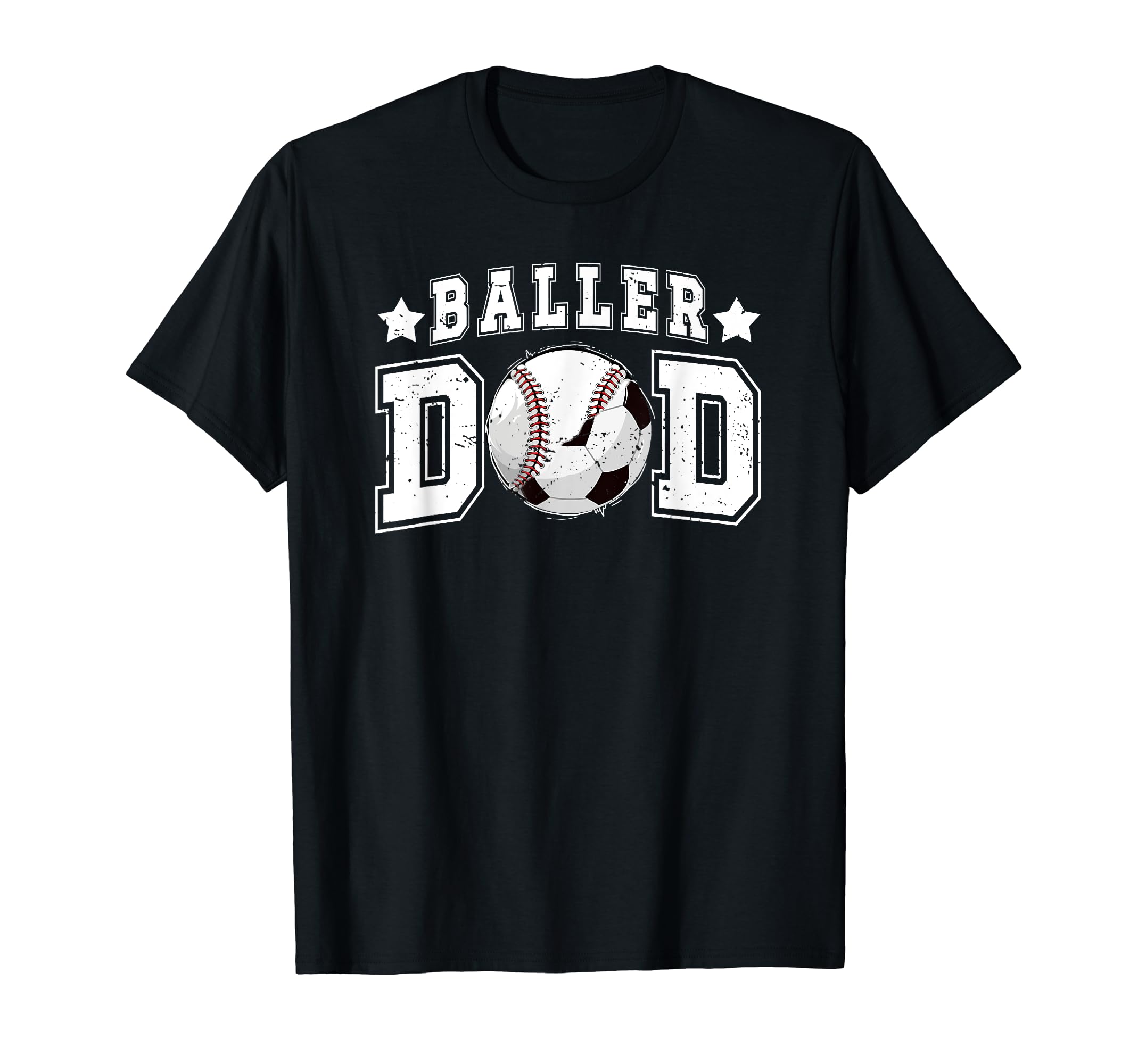 Baller Dad Soccer Baseball Dad T-Shirt - Novelty Apparel for Adults - T-Shirt, Sweatshirt, Hoodie