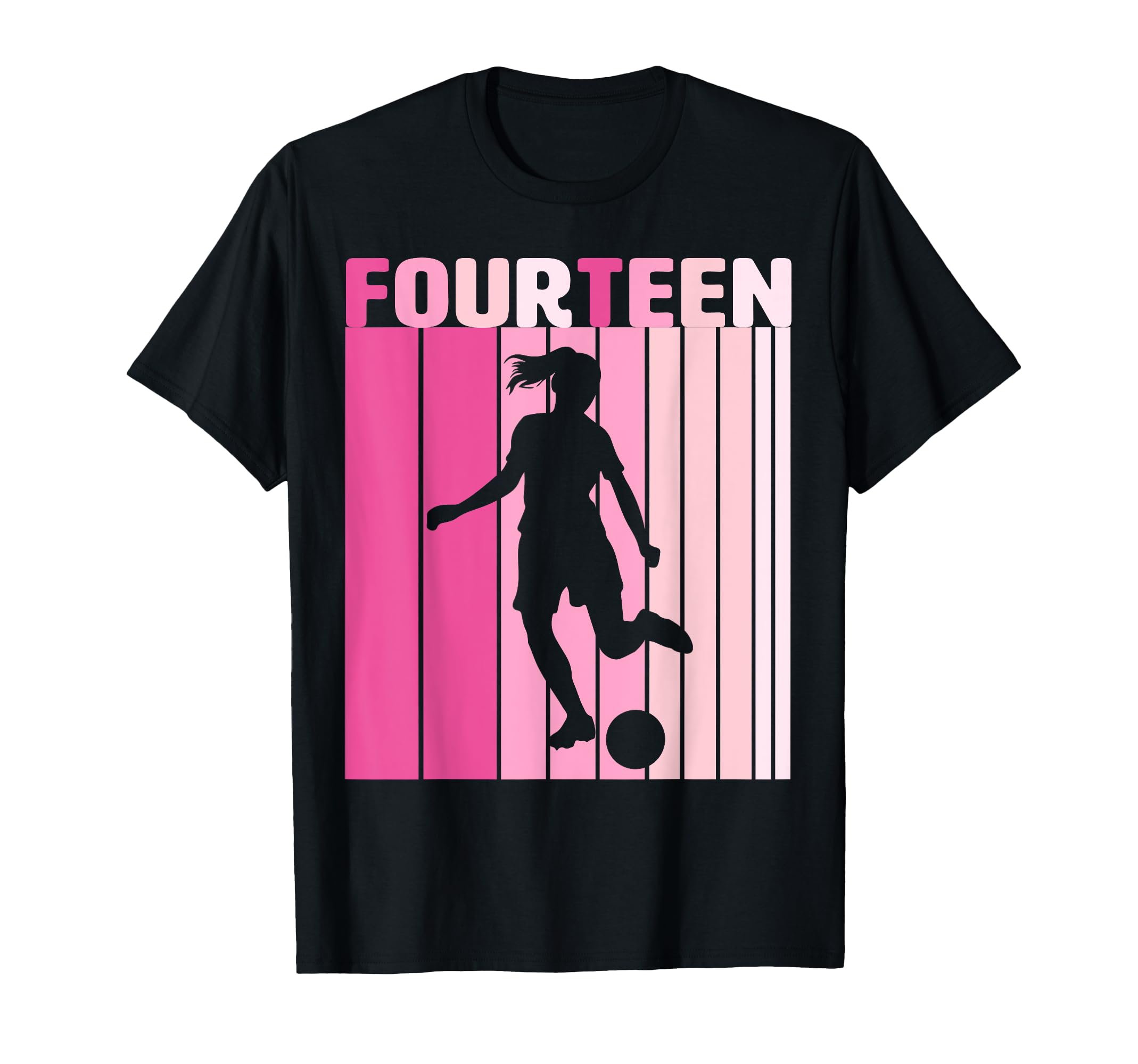 Fourteen Soccer 14Th Bday Party 14 T-Shirt - Minimalist Print Men Women - T-Shirt, Sweatshirt, Hoodie