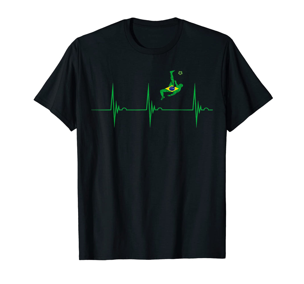 Brazil Heartbeat Ekg Pulse Brasilian T-Shirt - Unique Graphic Unisex - T-Shirt, Sweatshirt, Hoodie