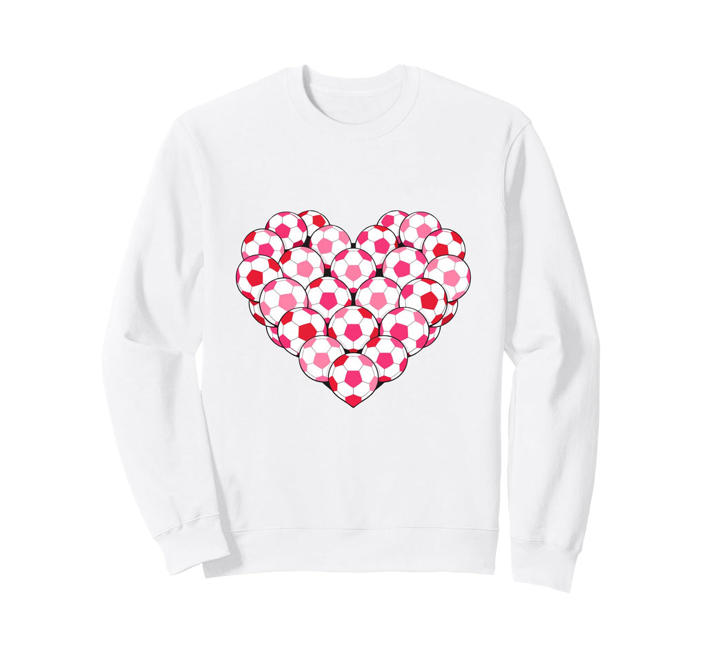 Heart Shaped Soccer Ball Art Sweatshirt - Custom Art Print Men Women - T-Shirt, Sweatshirt, Hoodie