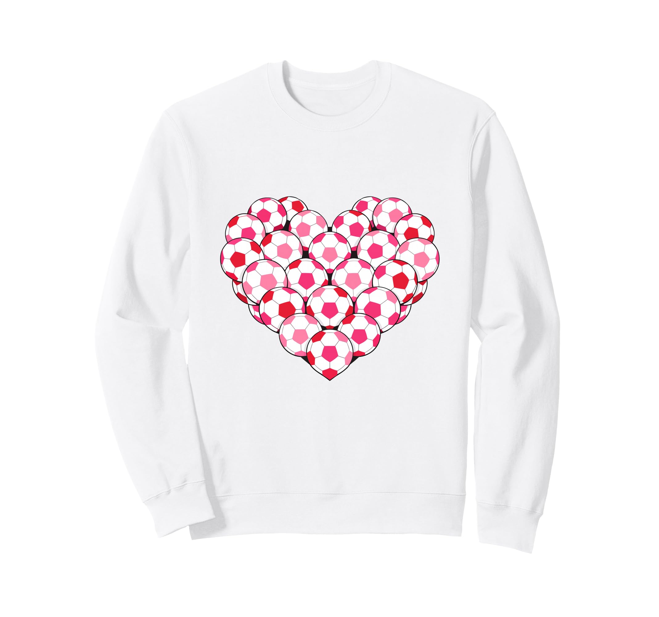 Heart Shaped Soccer Ball Art Sweatshirt - Custom Art Print Men Women - T-Shirt, Sweatshirt, Hoodie