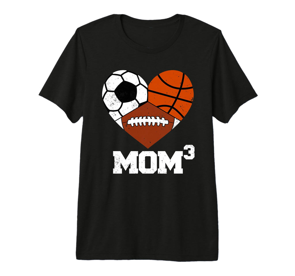 Mom Cubed Mom3 Mom Three Football T-Shirt - Aesthetic Graphic Men Women - T-Shirt, Sweatshirt, Hoodie