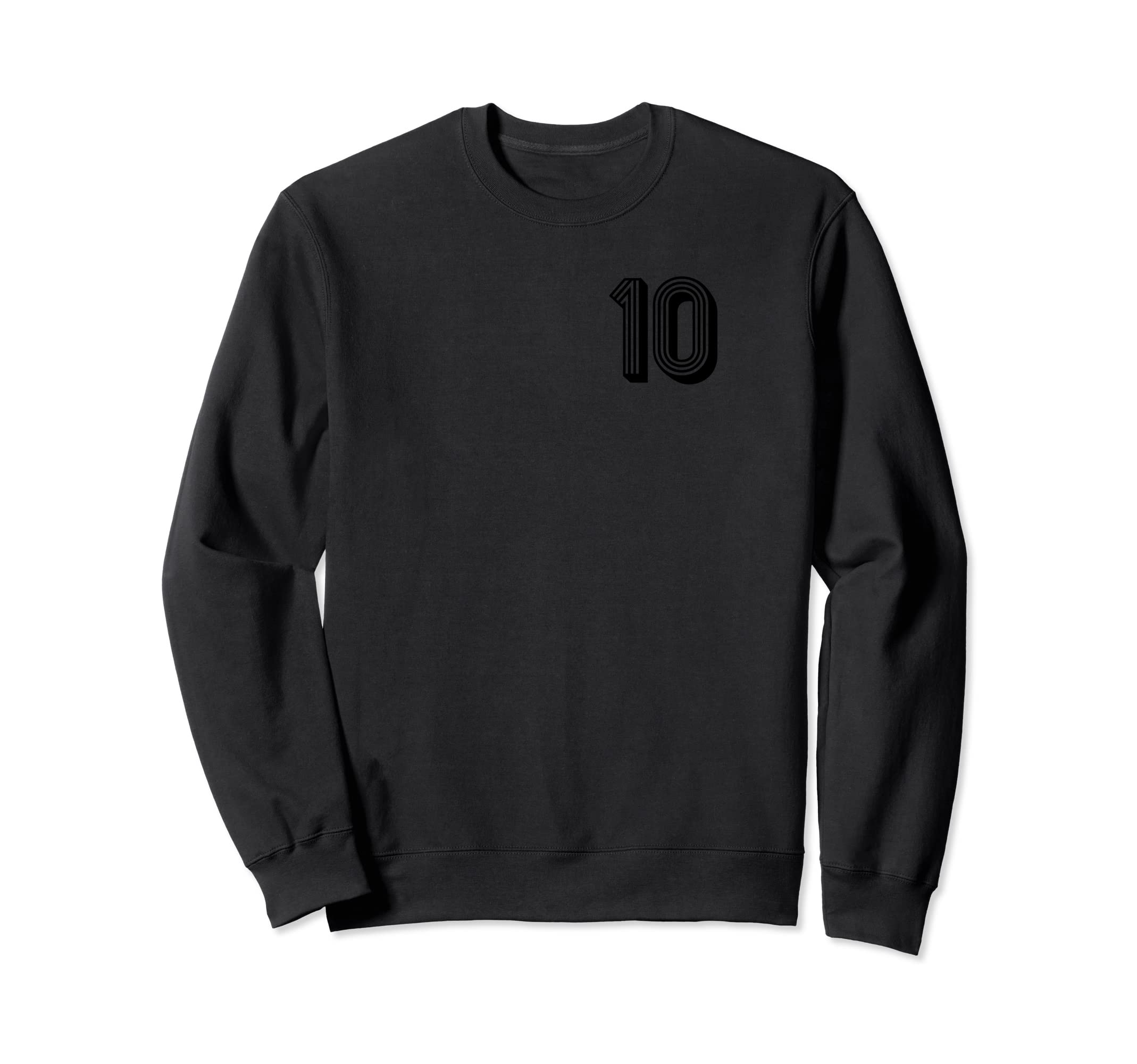 Football Soccer Number 10 Sport Sweatshirt - Unique Graphic Unisex - T-Shirt, Sweatshirt, Hoodie