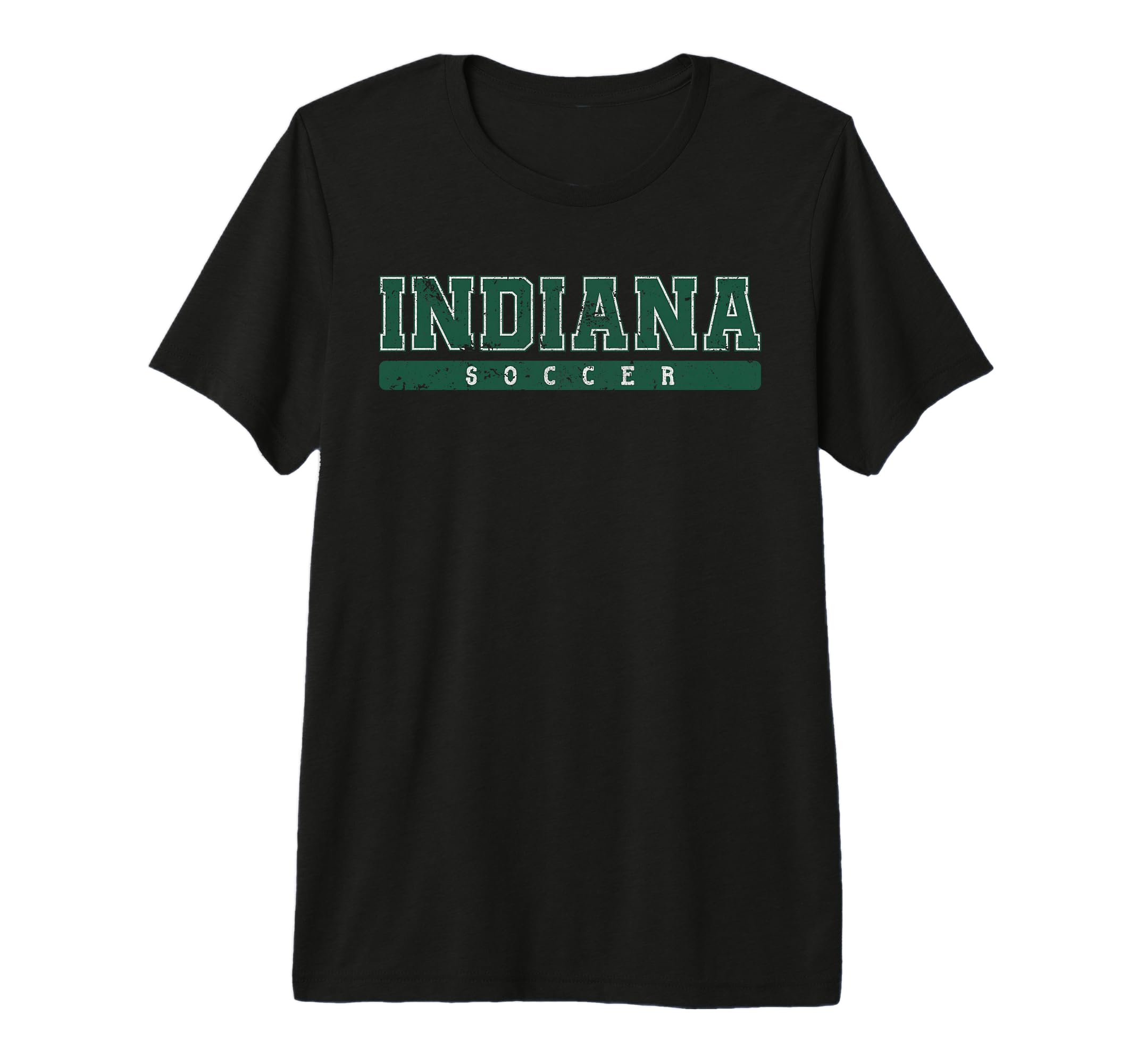 Indiana Soccer Green Text Tri Blend T-Shirt - Trendy Graphic Men Women - T-Shirt, Sweatshirt, Hoodie